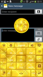 GO Keyboard Gold Glow Theme screenshot