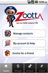 Zootta contacts screenshot