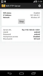WiFi FTP Server screenshot