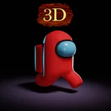 The Among Us 3D logo
