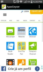 AppsGeyser Mobile screenshot