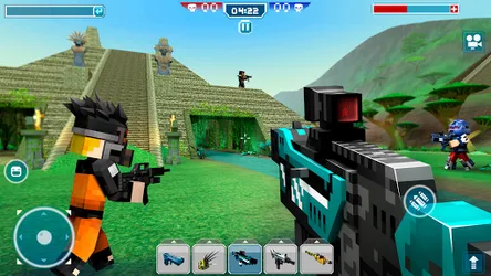 Blocky Cars tank games, online screenshot