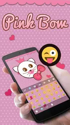 Pink Bow GO Keyboard Theme screenshot