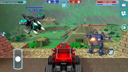 Blocky Cars tank games, online screenshot