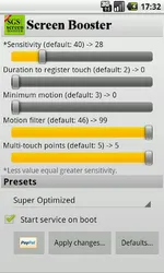SGS Touchscreen Booster screenshot
