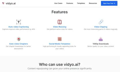 Vidyo AI screenshot