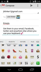 Sliding Emoji Keyboard screenshot