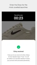 Nike SNKRS screenshot